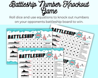 Battleship Number Knockout | Math Games | Homeschool & Classroom Resource | Classical Conversations Essentials | PDF Instant Download