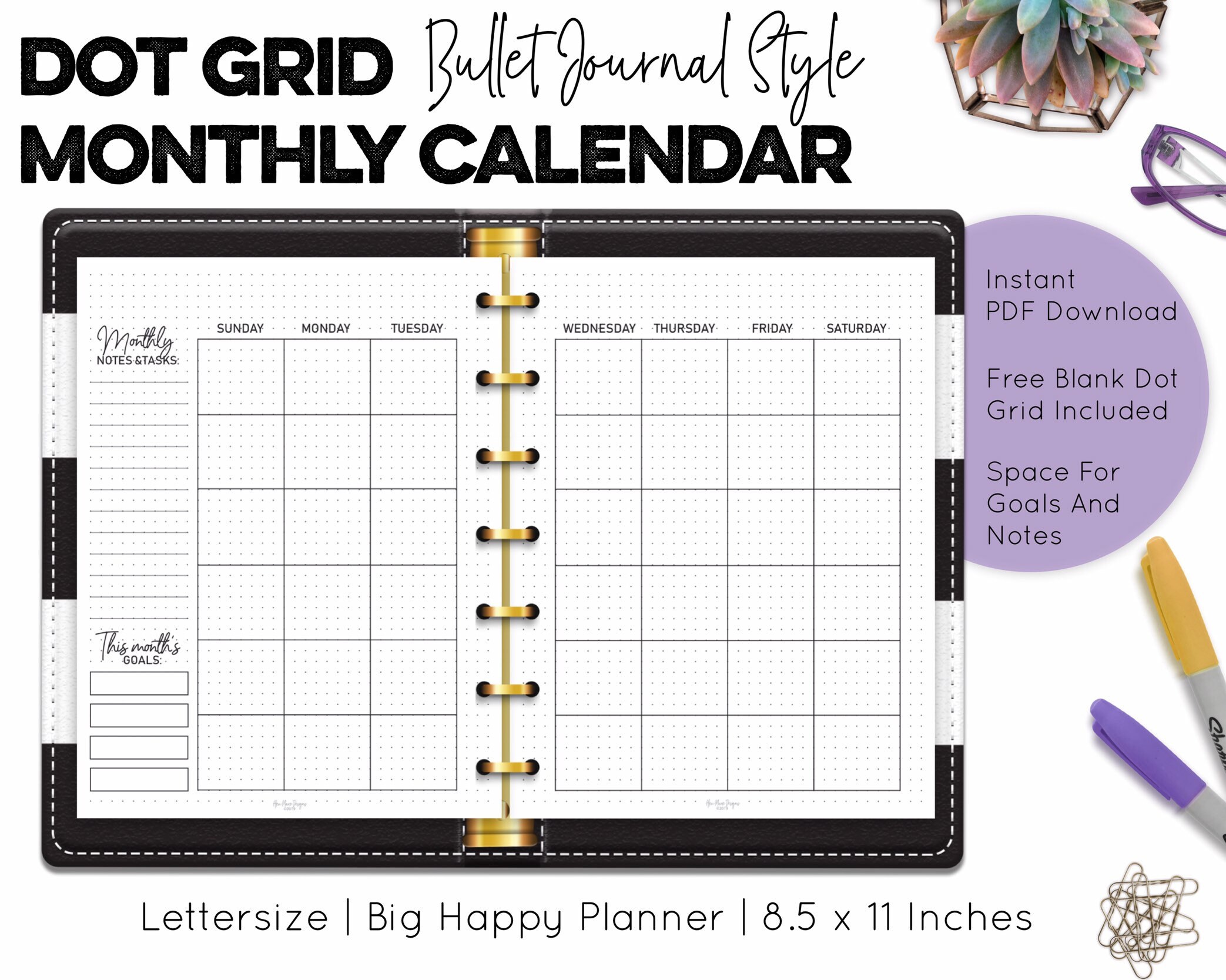 Paper & Party Supplies Paper calendar dot grid pdf note insert planner  shopping list EC happy planner password tracker INSTANT DOWNLOAD 2021  Printable Planner agenda img.hospital