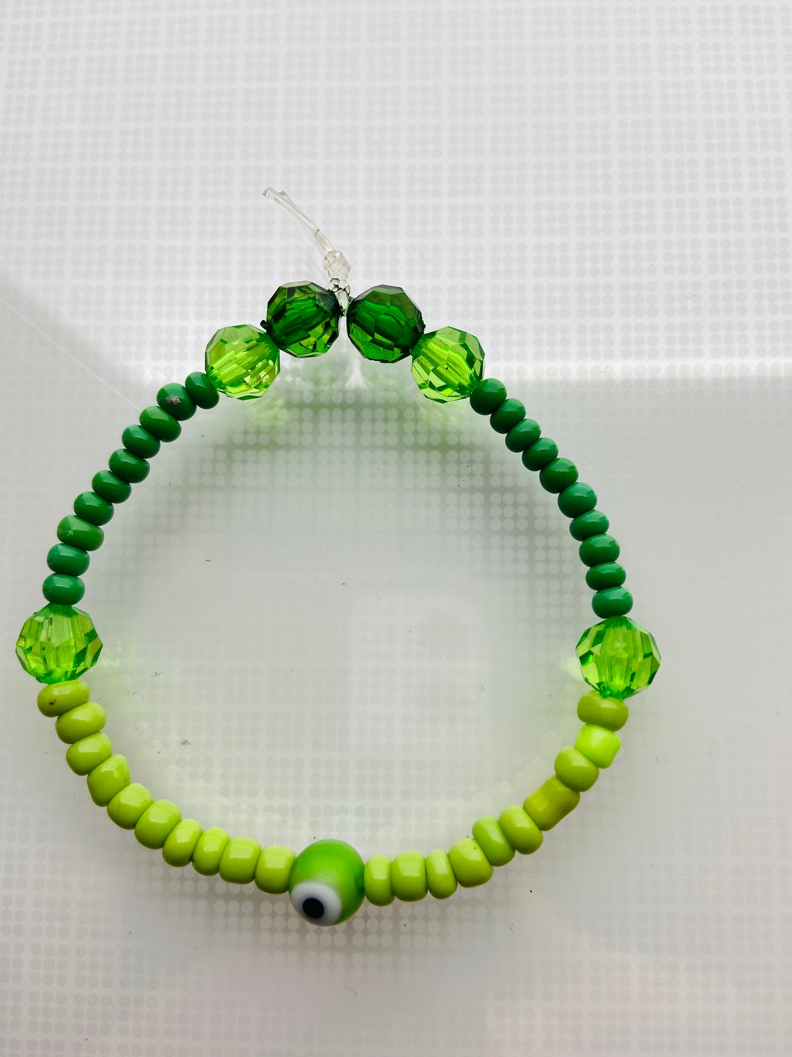 Green Evil Eye Bracelet/Mal De Ojo Pulsera Verde Etsy