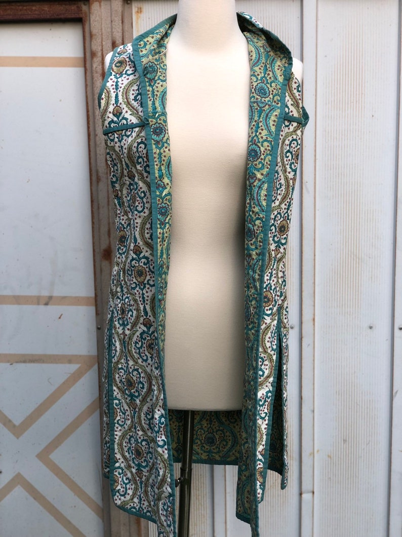 Kilol Jaipur Vintage Quilted 3/4 Length Sleeveless Vest Etsy