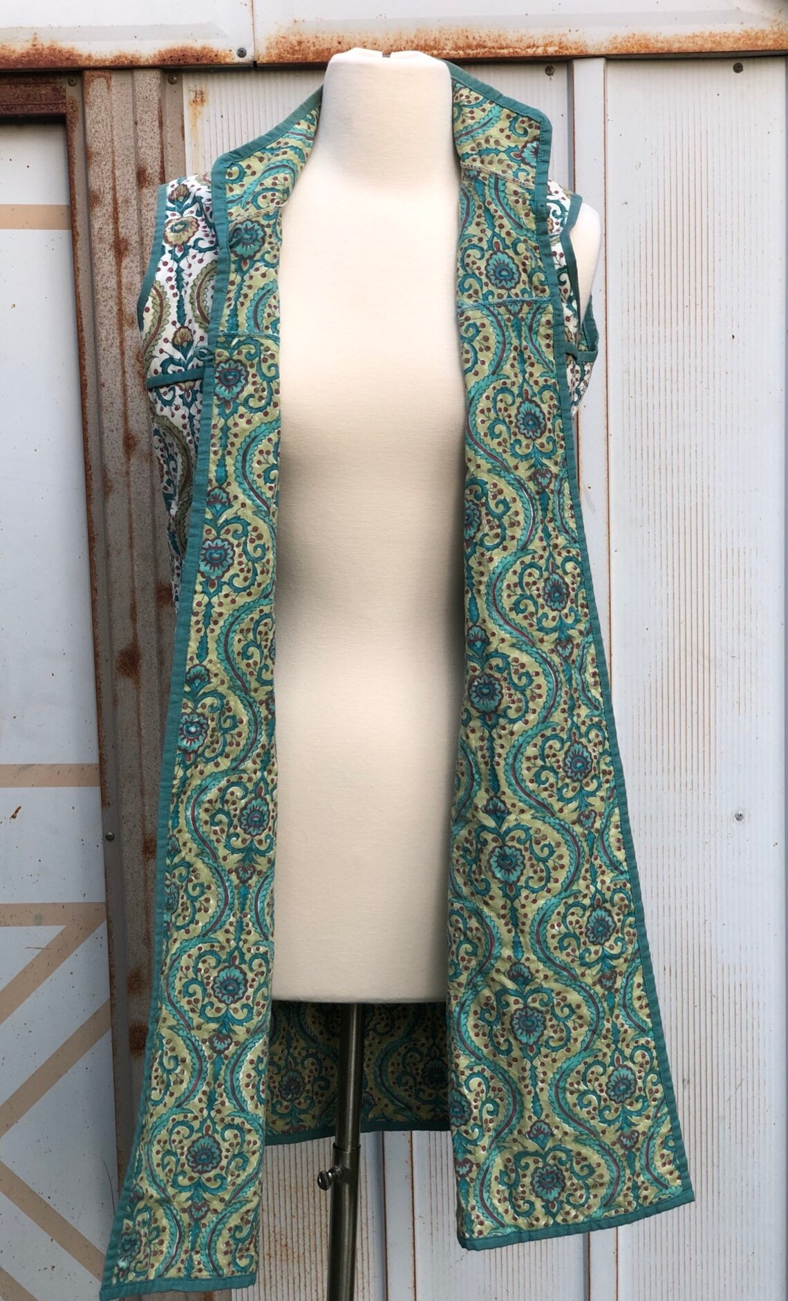 Kilol Jaipur Vintage Quilted 3/4 Length Sleeveless Vest Etsy