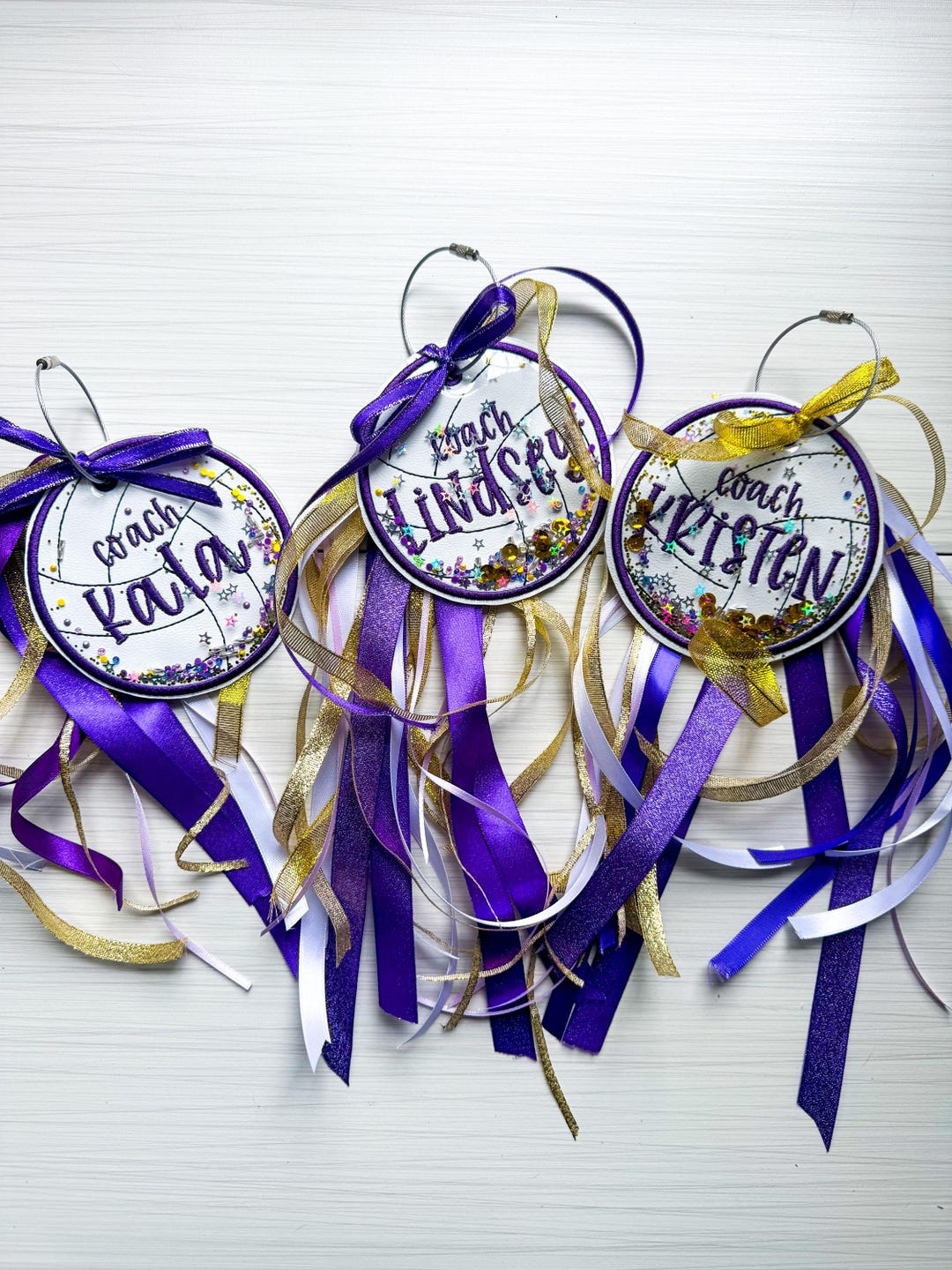 Personalized Coach Bag Tag | Custom Embroidered Name Tag With Ribbons ...