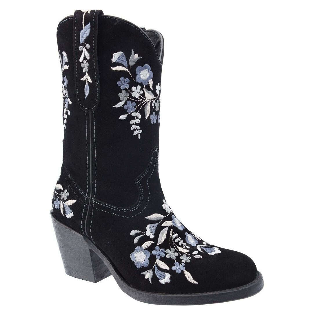Women's Western Boots Boots With Flowers/botas Vaqueras Etsy UK