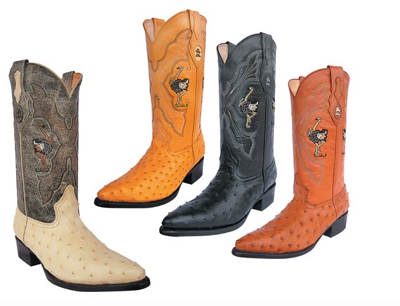 botas vaqueras para hombre punta redonda