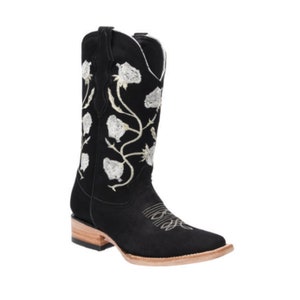 Women's Western Boots, Boots with Roses/Botas Vaqueras para Dama 153