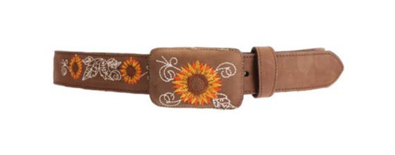 Women's Western Boots, Boots With Sunflowers/botas Vaqueras Para Dama,  Women Western Cowgirl Boot, Sunflower Squared Leather BOOTS 