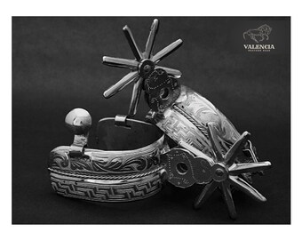 SADDLE HORSE CHARRO SPURS. ESPUELAS DE LUJO, CHARRO GEAR - Want It All