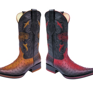 Men's Western Boots/botas Vaqueras De Hombre avestruz | Etsy