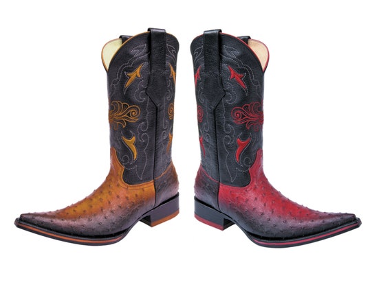 Men's Western Boots/botas De Hombre avestruz - Etsy