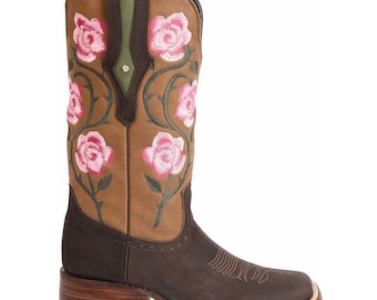 Botas Occidentales para Mujer Botas con Rosas/Botas Vaqueras | Etsy México