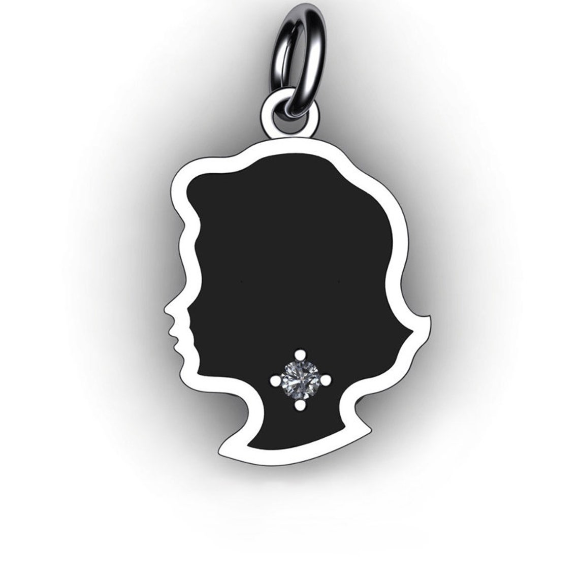 Custom Baby Girl Charm With Birthstone 15mm Personalize Etsy