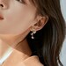 Butterfly Linear Drop Earrings / Social Butterfly Earrings / Long Earrings / Korean Style Earrings / Bridesmaid / Gift / Dangle Earrings E20 