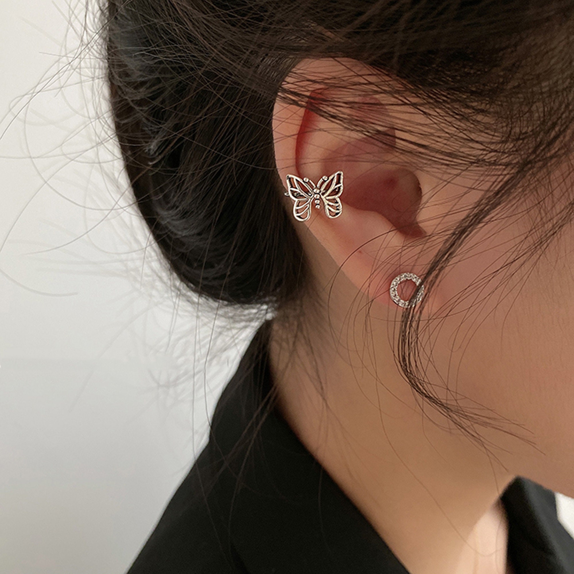 No Piercing Retro Butterfly Ear Cuffs / Ear Clips / Ear Etsy