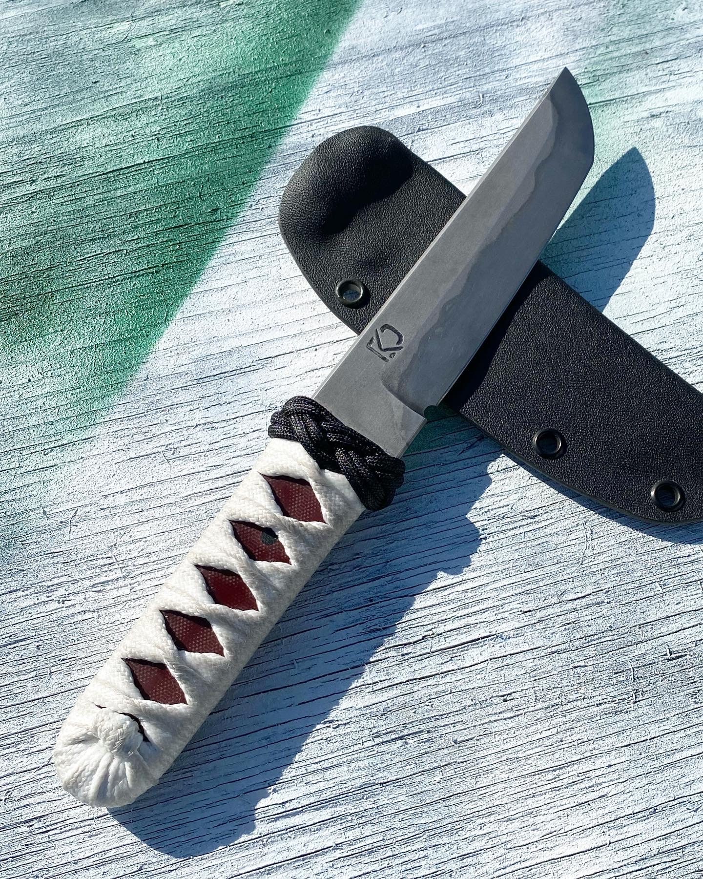 Kimura Handmade Damascus Steel Warrior Tanto Knife - Black Micarta –  Forseti Steel