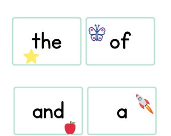 FRY 100 Sight Word Flashcards; Printable; FRY First 100; Summer Worksheet