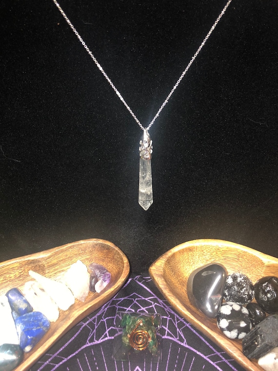 Clear Quartz Crystal Pendant Necklace - Clear Quartz Crystal Pendant Necklace Clear Quartz Crystal Pendant Necklace - Clear Quartz Crystal Pendant Necklace