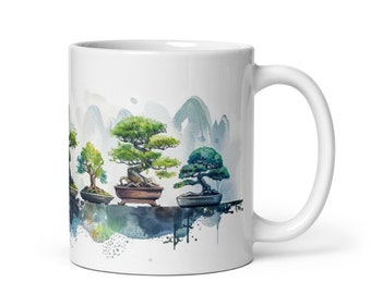 Bonsai Mug - Bonsai Gift - Gift for Bonsai Lover - Bonsai Coffee Mug - Botanist Gift - Plant Lover Coffee Mug - House Plants Gifts