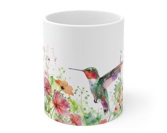 Hummingbird Mug / Bird Animal Lover Tea Mug Gift / Hummingbird Coffee Mug / Hummingbird Cup / Hummingbird Coffee Cup Inspirational Mug
