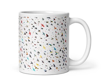 Fågelmuggpresent | fågelskådarpresent, fågelskådarmugg | födelsedagskaffemugg | present till gammelmormor, fågelskådarpresent, fågelnörd | campingfågelmuggpresent