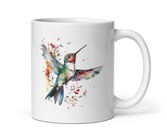 Hummingbird Mug / Enjoy the Little Things Mug / Hummingbird Coffee Mug / Hummingbird Cup / Hummingbird Coffee Cup / Inspirational Mug