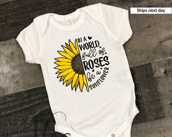 baby girl clothes with sunflowers