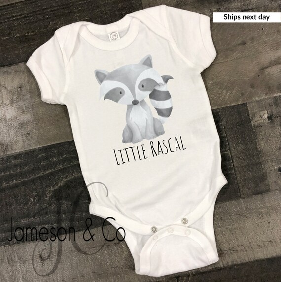 raccoon baby onesie
