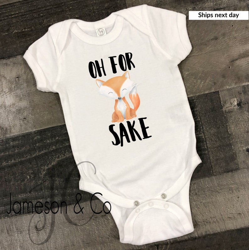 Baby Clothes Animal Onesie\u2122 Fox Onesie\u00ae- Funny Baby Onesie\u00ae Baby Girl Cute baby Baby Boy Oh for fox sake baby Onesie\u00ae