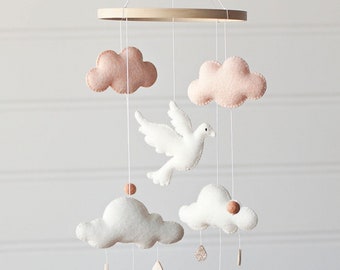 Dove Mobile - Minimalist Mobile - Customizable Felt Mobile