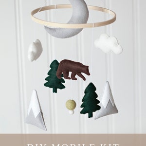 DIY Mobile Kit Create Your Own Woodland Mobile Bear and Mountain Decor image 5