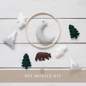 DIY Mobile Kit Create Your Own Woodland Mobile Bear and Mountain Decor image 4