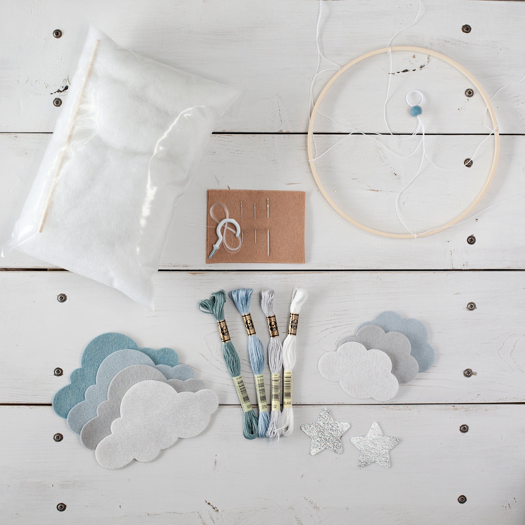 DIY Mobile Kit Create Your Own Mobile Cloud and Stars Etsy