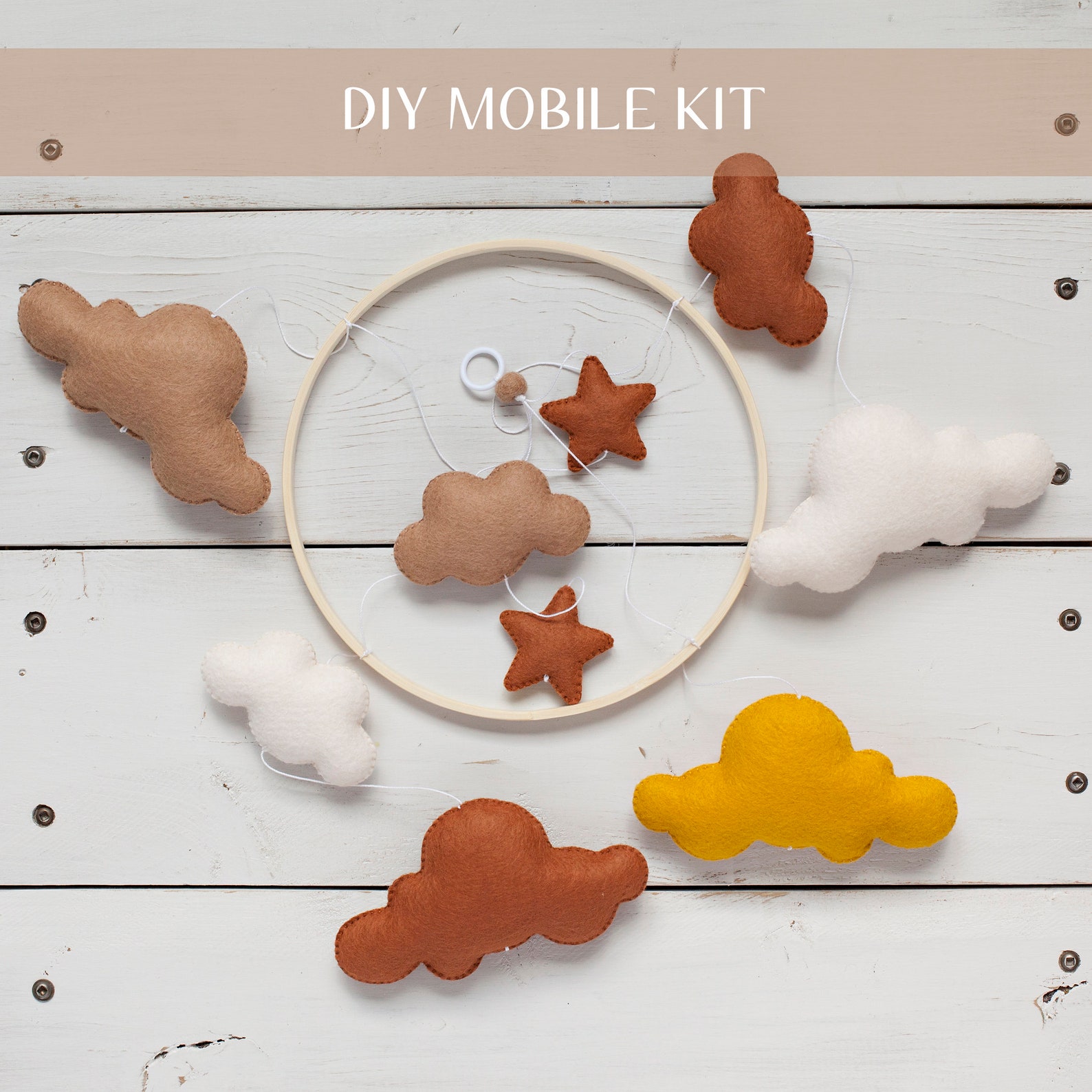 DIY Mobile Kit Create Your Own Mobile Cloud and Stars Etsy