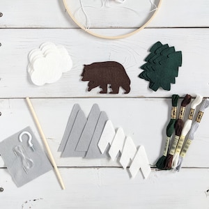 DIY Mobile Kit Create Your Own Woodland Mobile Bear and Mountain Decor image 2