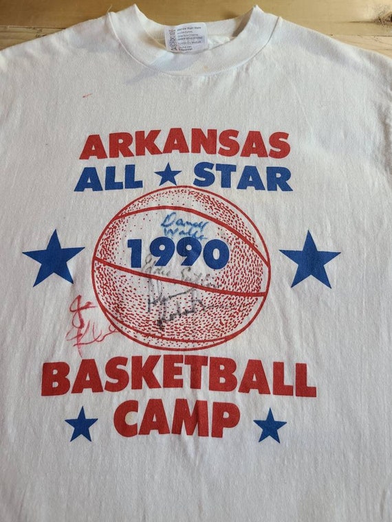 1990 Arkansas Basketball Shirt. Eddie Sutton Autog