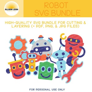 Robotics Rocking Svg Robot SVG Bundle / SVG PNG Digital Instant Download / High-quality ...