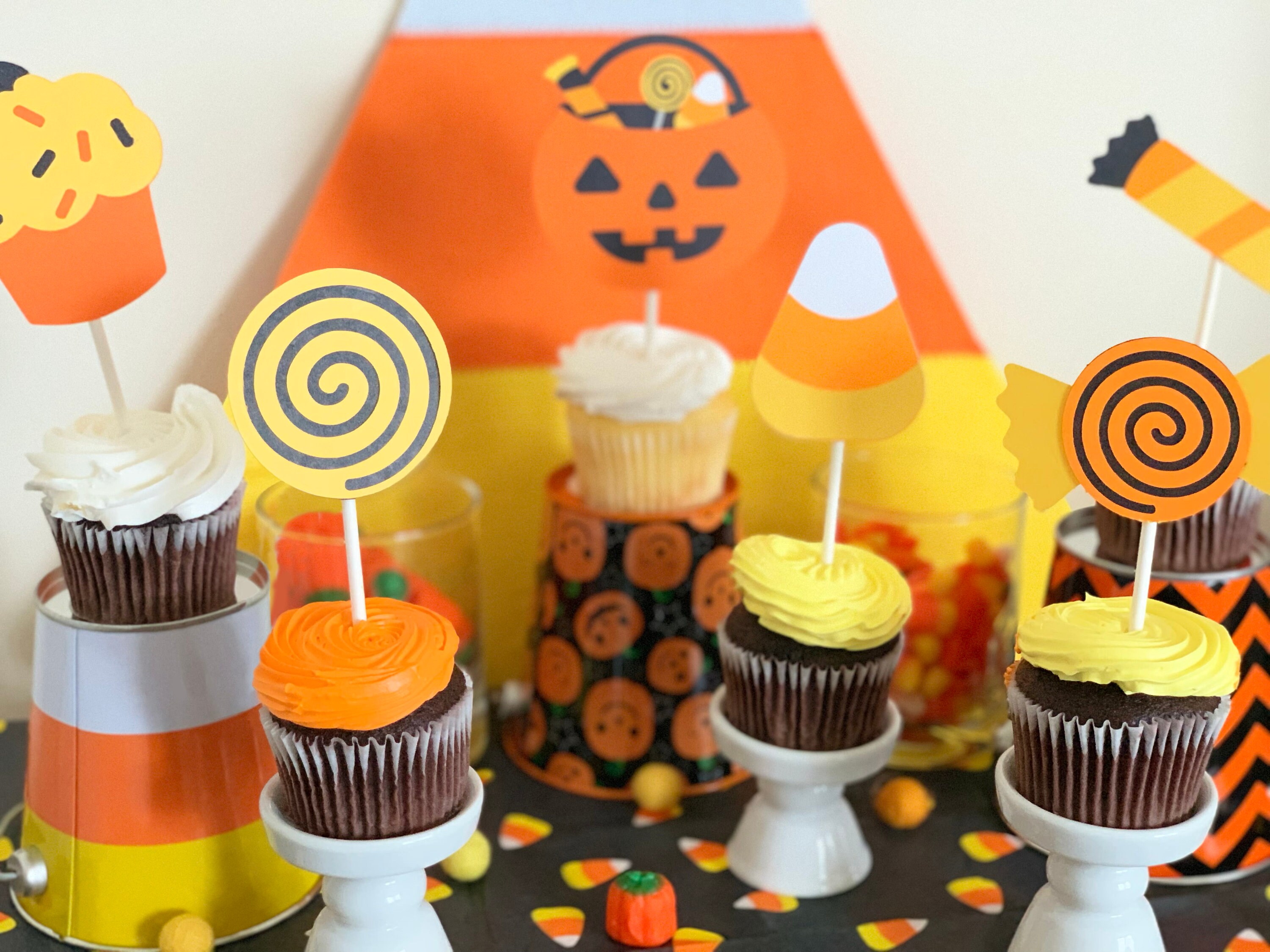 Halloween Candy Cupcake Toppers Etsy