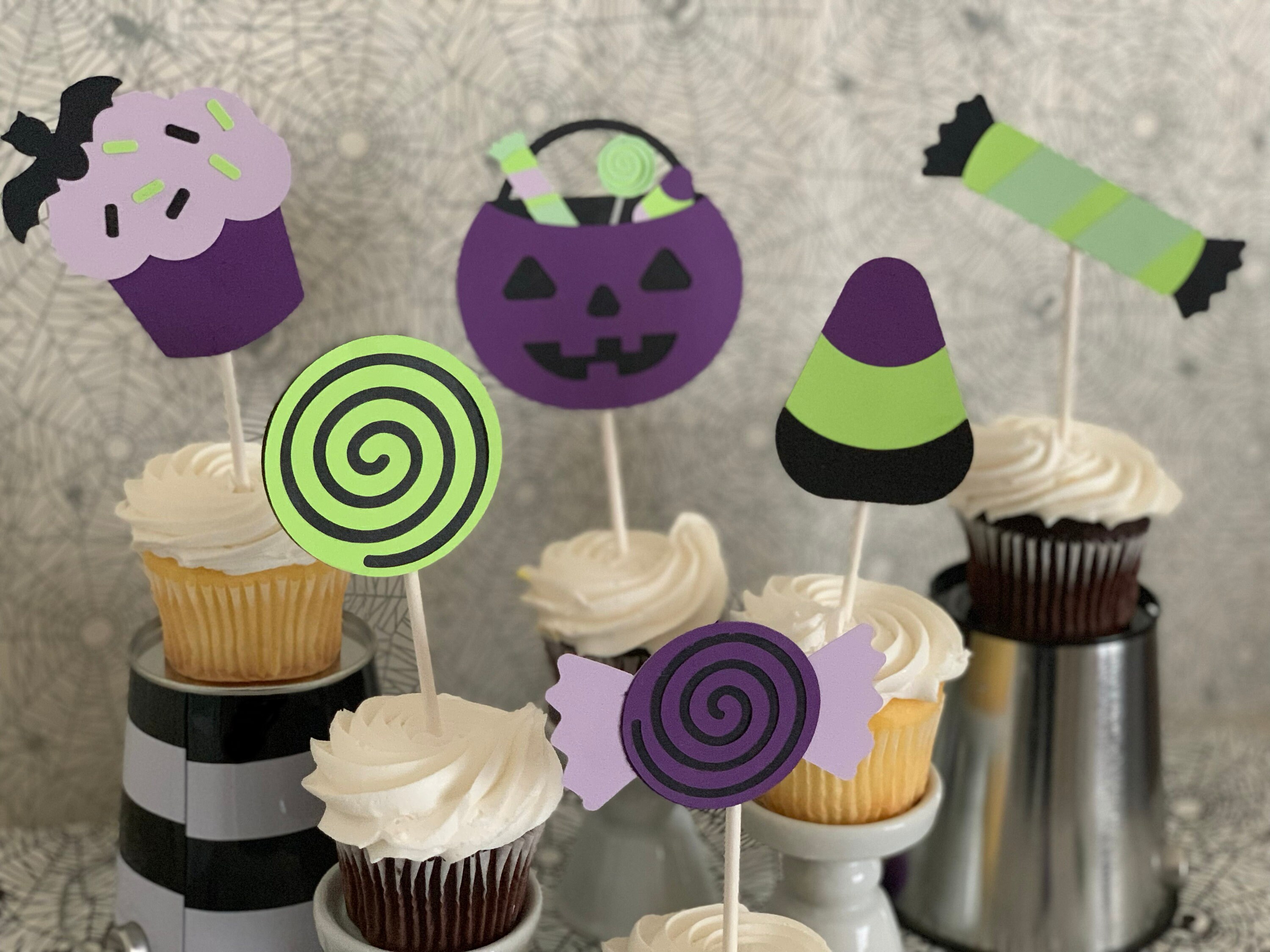 Halloween Candy Cupcake Toppers Etsy