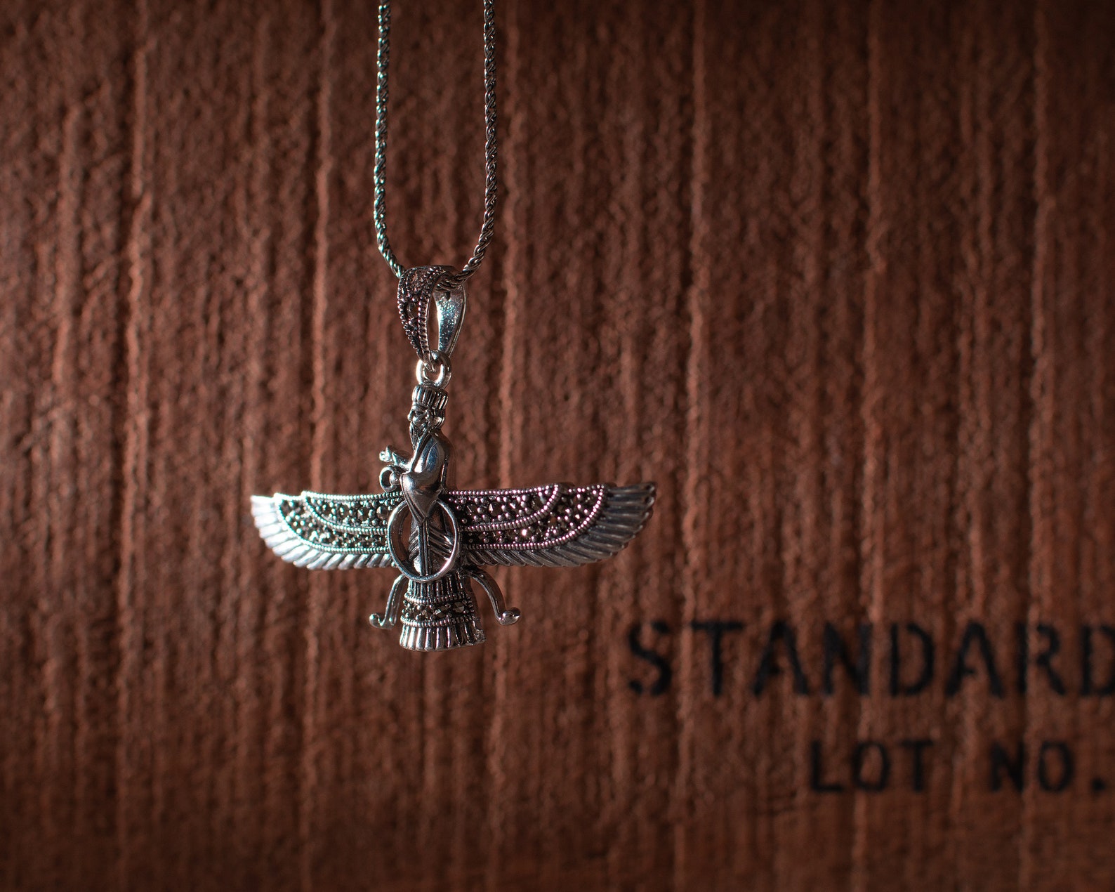 Ahura Mazda Necklace Sterling Silver Faravahar Pendant Etsy