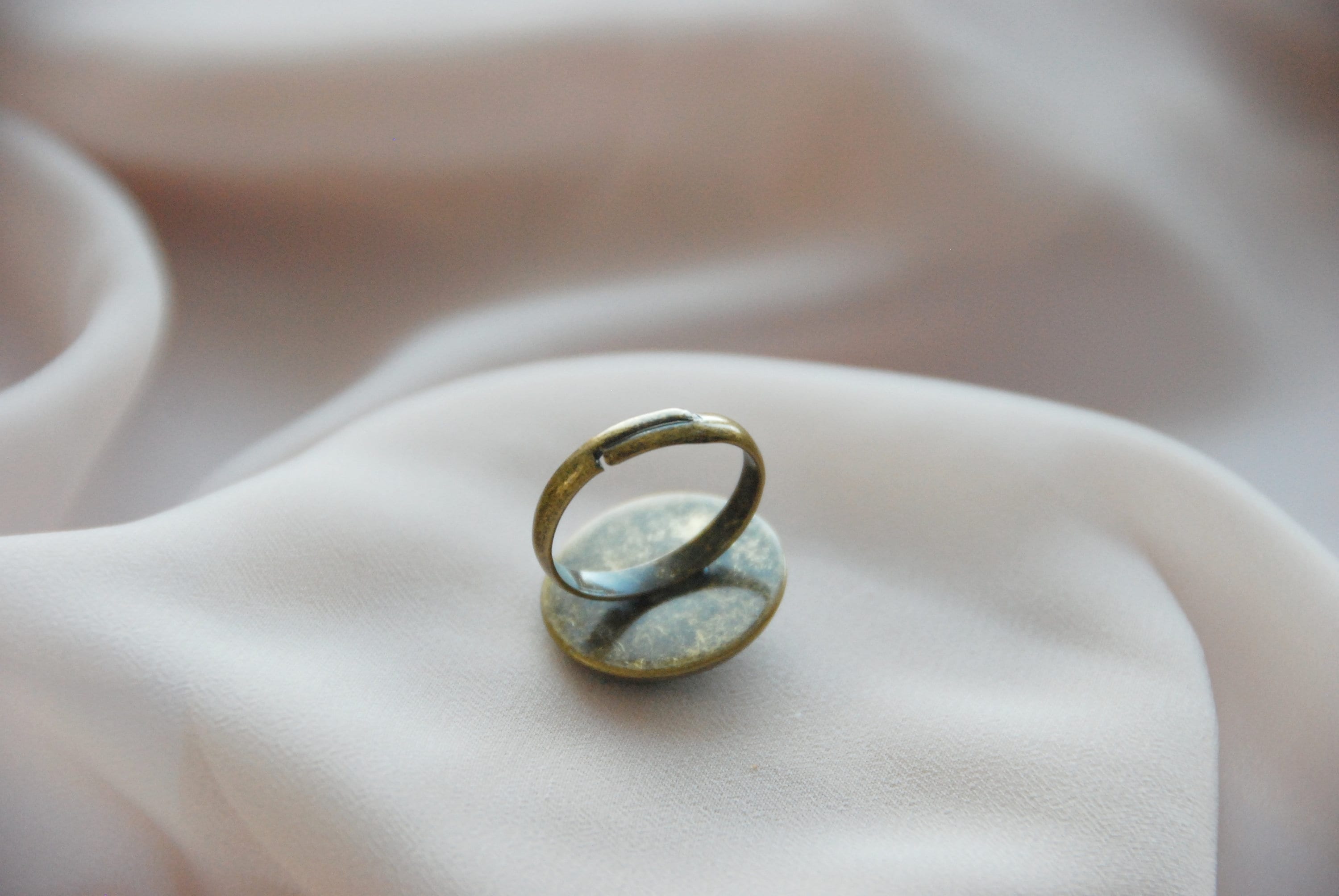 White flowers hand embroidery ring green ring flower  etsy