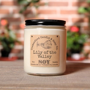 Lily of the Valley Scented Candle - Smells like freshly picked lily of the valley