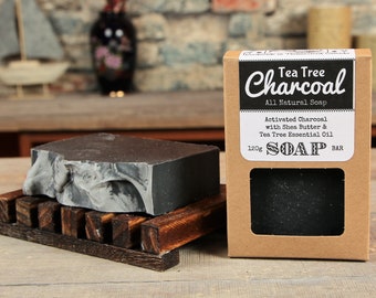 Charcoal Tea Tree Soap - Thamesford All Natural Handmade Soap