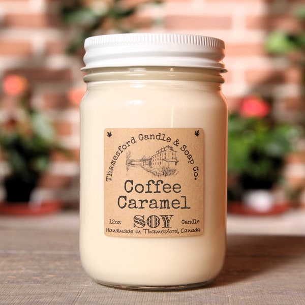 Coffee Caramel Scented Candle - Crispy wafer, rich caramel and notes of mocha