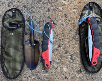 Mini Titanium Spade, Silky F180 Saw and Case