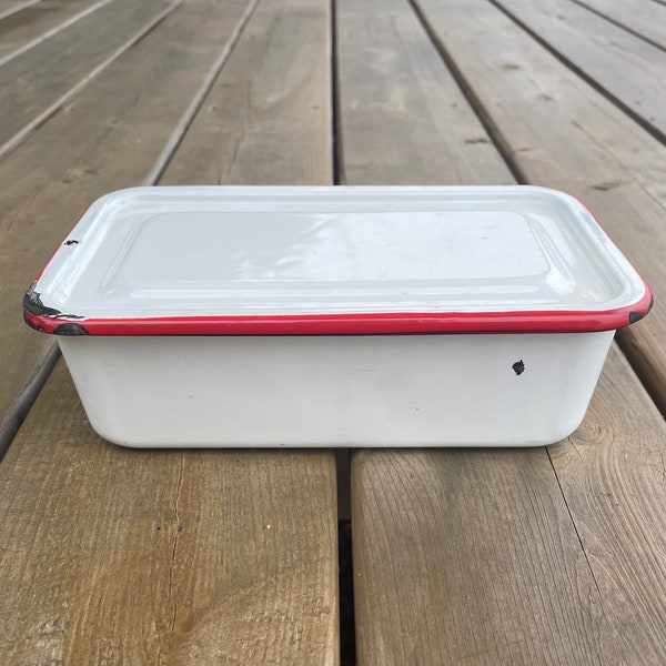 Enamel Pan With Lid Etsy