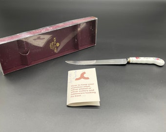 Vintage Royal Albert Flower of the Month August Pattern Fine Bone China Cake Knife Made in England in Original Box