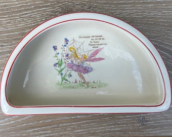H and K Tunstall Autumn tints England candy dish hand painted excellent condition no chips no cracks