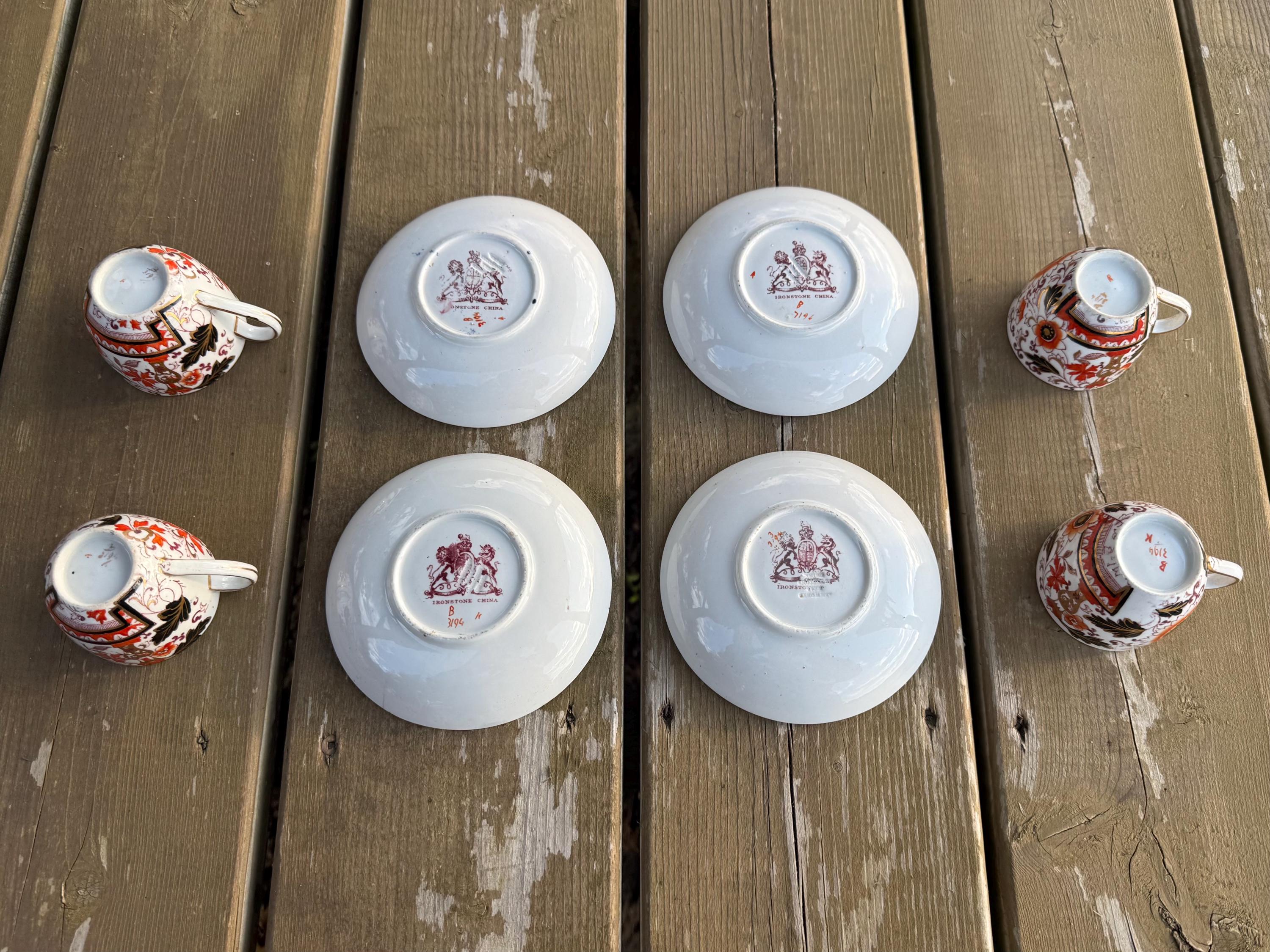 Set of Four Antique C1862-1890 Ashworth Bros Rayner Pattern Imari