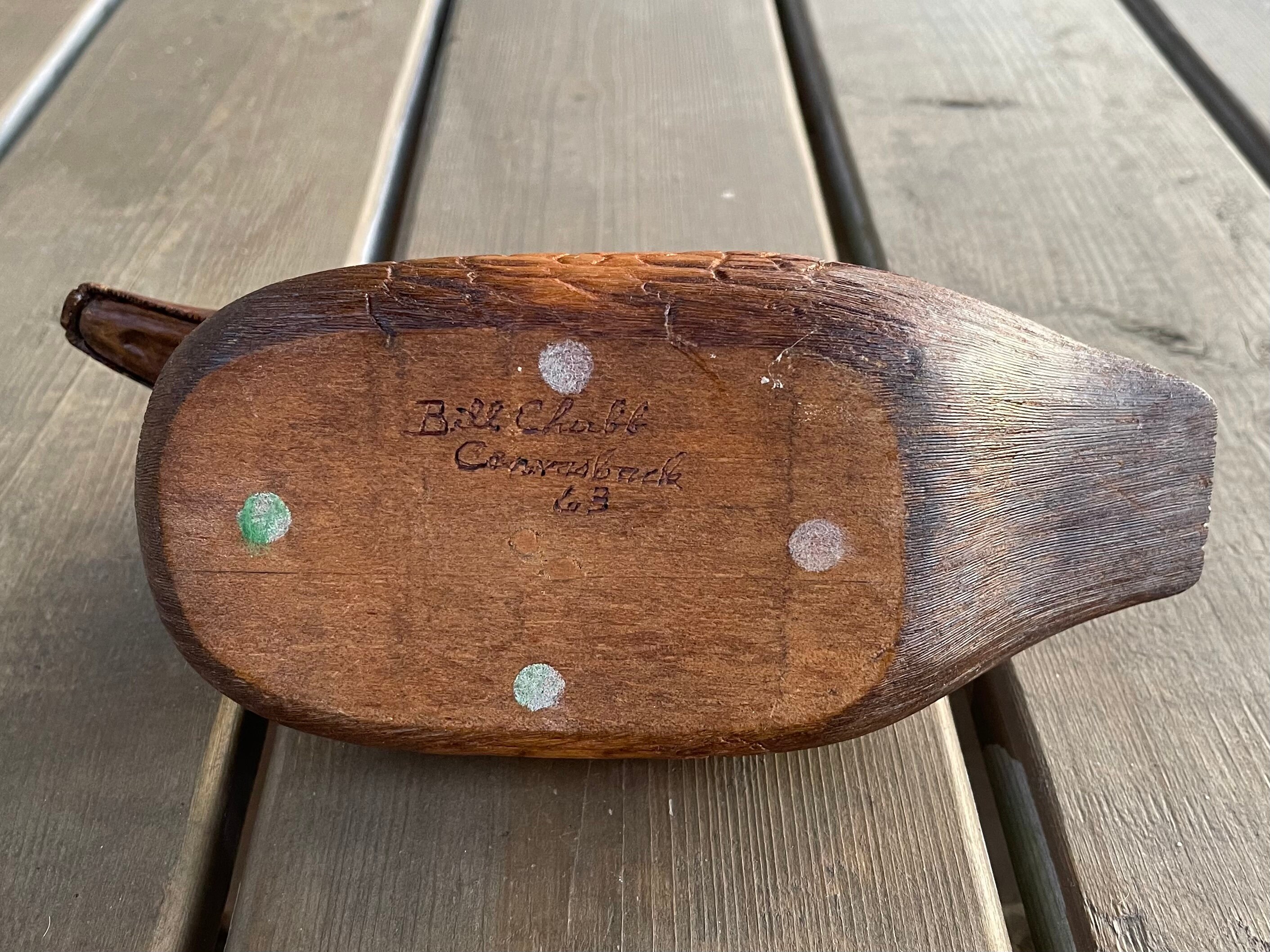 Vintage Soft Wood Carved Duck Decoy Canvasback Wood Duck