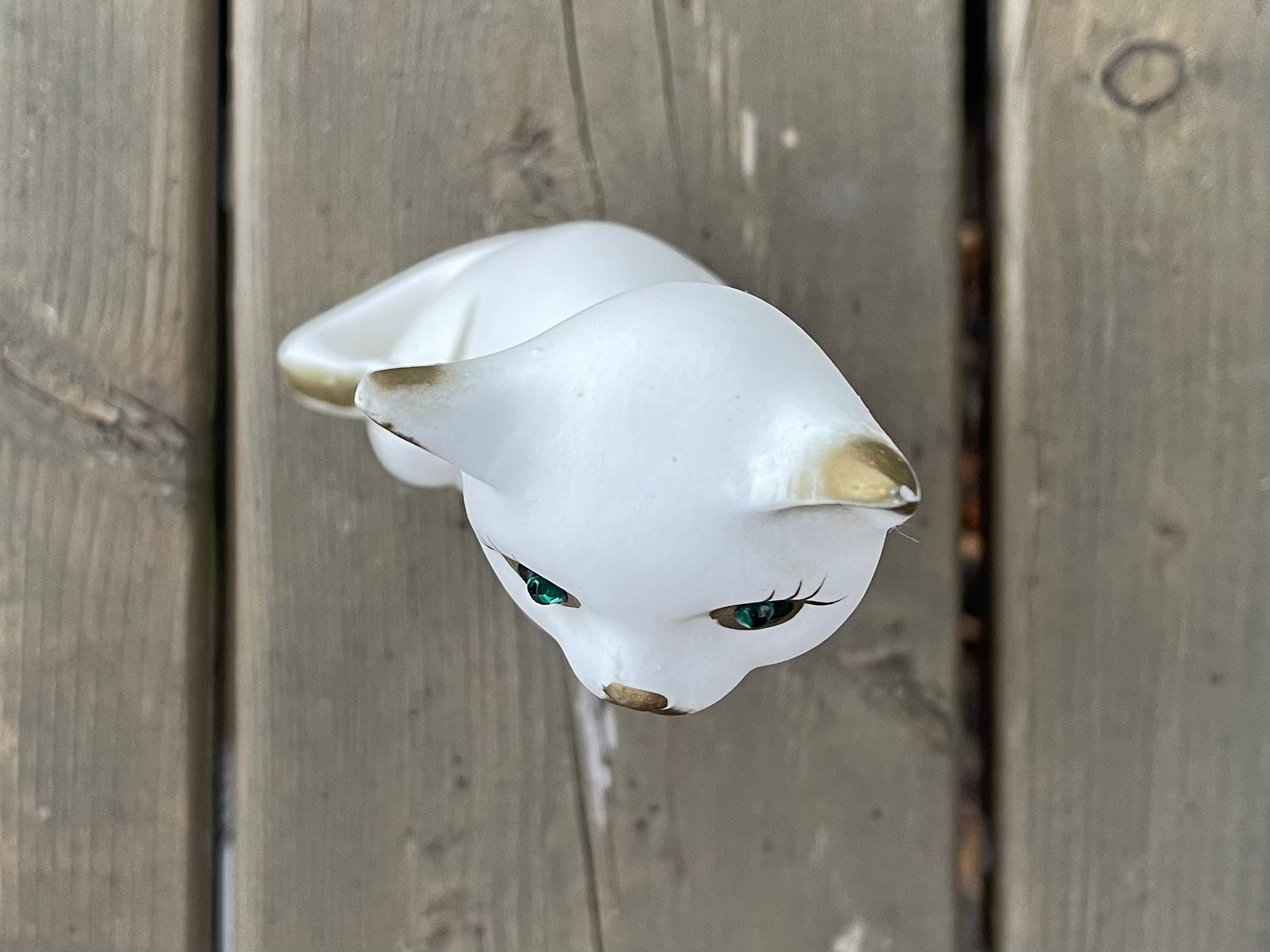 Big Vintage Cat 陶器 eye ビンテージ シャム猫 Eye ねこ Figurine