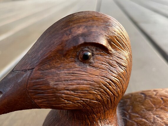 Vintage Soft Wood Carved Duck Decoy Canvasback Wood Duck Decoy